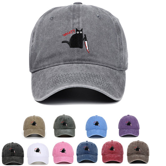 Gorra de Béisbol Vintage Desgastada en Algodón
