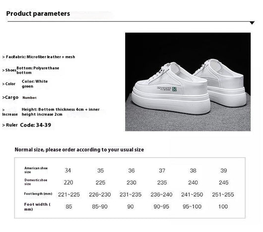 Zapatos Blancos Plataforma Mesh Ligeros y Cómodos sin Tacón - Image 6
