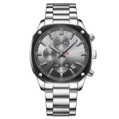 Reloj Empresarial Impermeable para Hombre con Seis Agujas y Calendario - Image 4