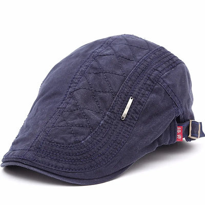 Gorra Retro de Cuadrícula Sólida - Protección Solar Elegante - Image 6