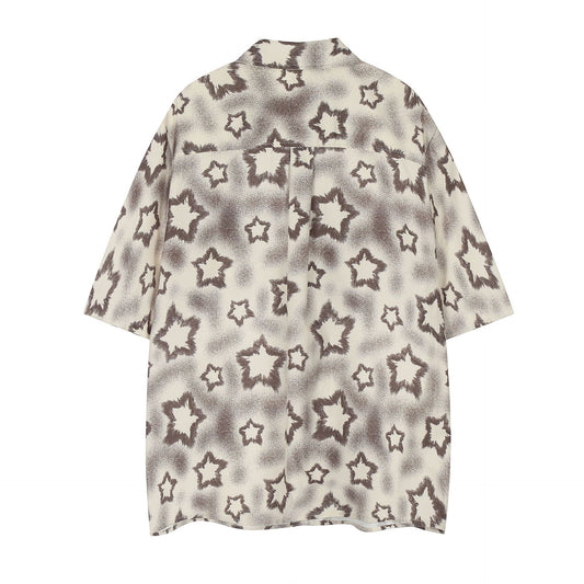 Camisa Suelta Hombre Estampado Estrella de Cinco Puntas - Image 2