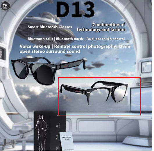 Gafas Inteligentes AI con Llamadas Bluetooth y Control Táctil D13 - Image 5