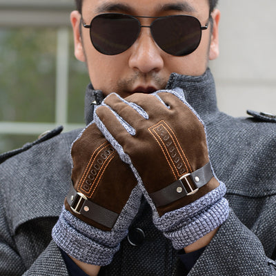 Guantes de Piel de Cerdo para Hombre - Invierno, Ciclismo y Ocio - Image 10