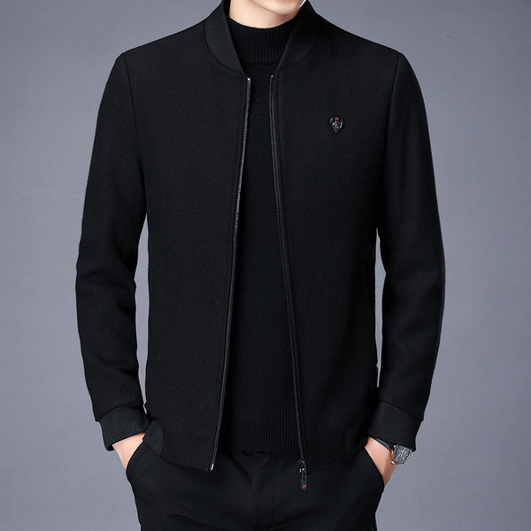 Abrigo de Lana Casual Negro para Hombre - Otoño e Invierno - Image 6