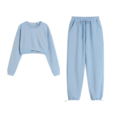 Conjunto Deportivo Casual: Suéter Manga Larga Cuello Redondo + Pantalón con Protección - Image 5