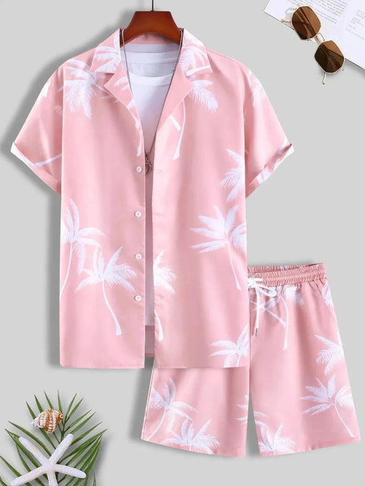 Conjunto Hawaiano Hombre: Camisa y Shorts Holgados de Manga Corta - Image 17