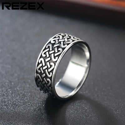 Anillo de Acero Titanio para Hombre con Diseño Retro Minimalista Personalizado