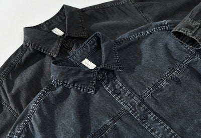 Camisa Vaquera Vintage Efecto Desgastado para Hombre - Image 15