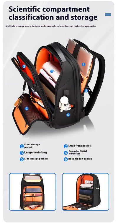 Mochila Ejecutiva de Gran Capacidad Multifuncional para Negocios - Image 18