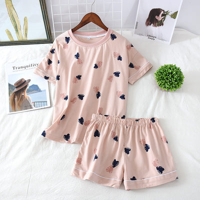 Pijama Corto de Algodón para Mujer - Comodidad de Verano