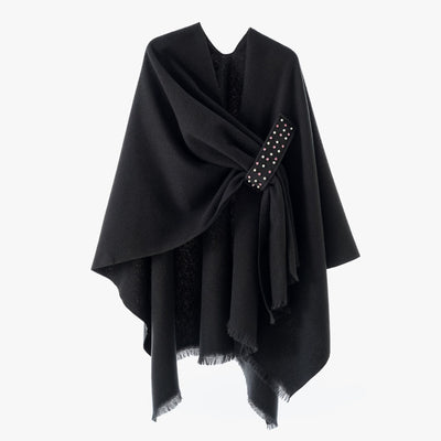 Poncho Cuadros Elegante para Viajes Invierno - Abrigo Cálido y Sofisticado - Image 22