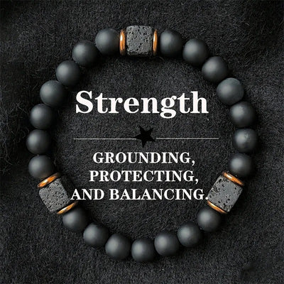 Pulsera de Piedra Volcánica para Hombre - Diseño Vintage Europeo y Americano - Image 8