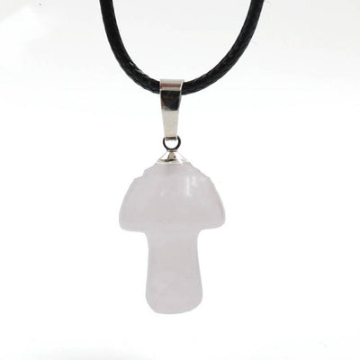 Collar Colgante de Cristal Natural con Forma de Champiñón Mini - Image 3