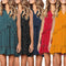 Vestido Suelto de Lunares con Volantes y Cuello Redondo