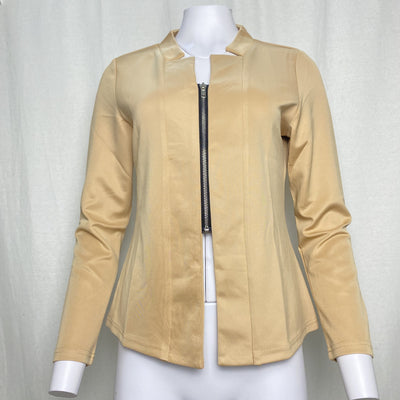 Chaqueta Blazer Mujer Cierre Cremallera Corte Entallado - Image 17