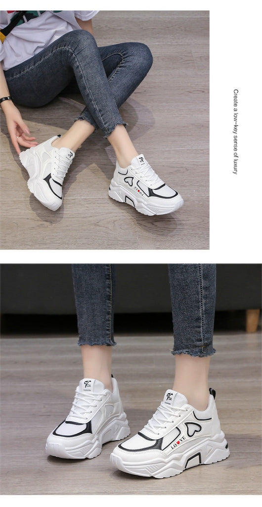 Zapatillas Deportivas Blancas Plataforma Elevadora para Mujer - Image 17