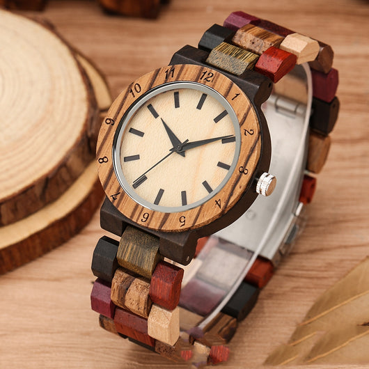 Reloj Casual de Cuarzo con Detalles en Madera - Image 12