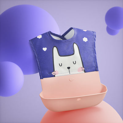 Babero Impermeable para Bebé con Bolsillo Recolector de Arroz y Silicona - Image 7