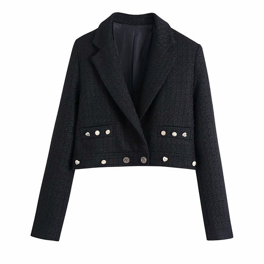 Blazer Punk Corto Manga Larga Estilo Europeo y Americano