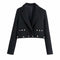 Blazer Punk Corto Manga Larga Estilo Europeo y Americano