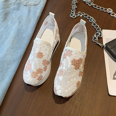 Zapatillas Deportivas Elegantes con Tacón Alto y Malla Encaje para Mujer - Image 4