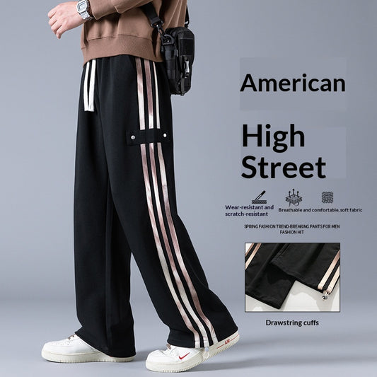 Pantalones Joggers Deportivos de Tres Franjas - Estilo Urbano Primavera
