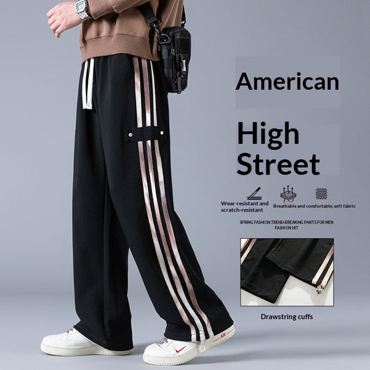 Pantalones Joggers Deportivos de Tres Franjas - Estilo Urbano Primavera