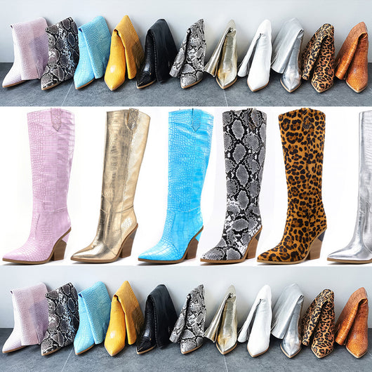 Botas Altas de Tacón Grueso Estilo Martin para Mujer