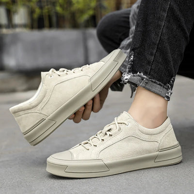 Zapatos Casuales Retro de Cuero Frosted para Hombre - Estilo Urbano Clásico - Image 8