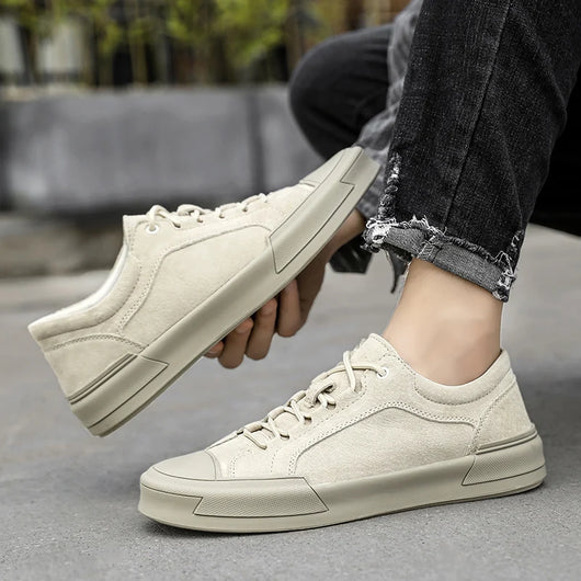 Zapatos Casuales Retro de Cuero Frosted para Hombre - Estilo Urbano Clásico - Image 8
