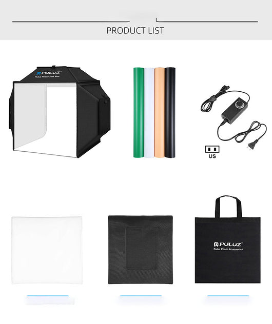 Caja de Luz LED Plegable 40cm para Fotografía de Productos - Image 3