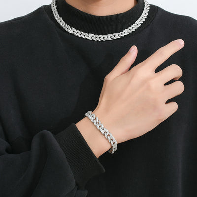 Pulsera Cubana Hip Hop con Circonitas Incrustadas para Hombre y Mujer - Image 8
