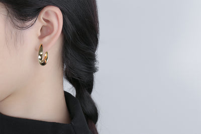 Aretes de Plata S925 Irregulares Brillantes - Diseño Europeo Moderno - Image 8