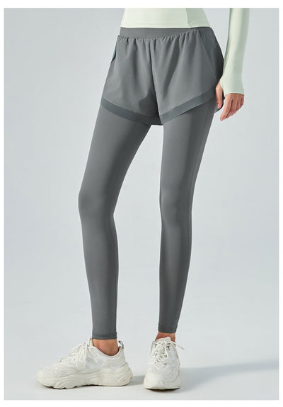 Leggins de Cintura Alta con Efecto Dos Piezas y Malla Antiexposición - Image 15