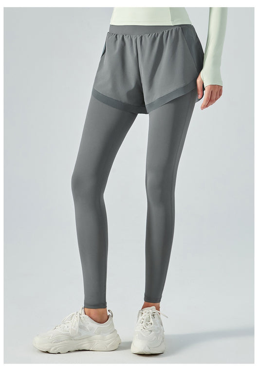 Leggins de Cintura Alta con Efecto Dos Piezas y Malla Antiexposición - Image 15