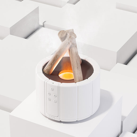 Humidificador de Escritorio con Llama Simulada y Aromaterapia