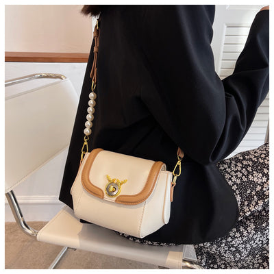 Bolsa Mensajera Pequeña con Textura y Combinación de Colores para Mujer - Image 14