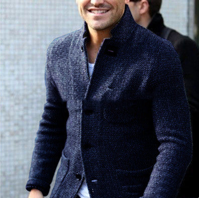 Cardigan Grueso Slim Fit Cuello Alto Cálido para Hombre - Image 7