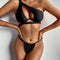 Bikini de Dos Piezas con Vendas en Color Sólido para Mujer