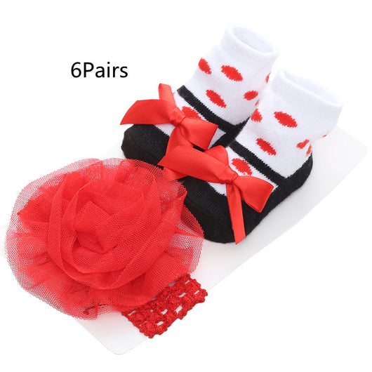 Calcetines para Bebé con Encaje y Rayas - Estilo Europeo - Image 2