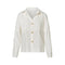 Blusa Blanca Plisada a Rayas con Diseño Minimalista