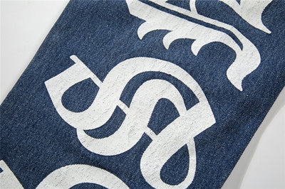 Jeans Lavados con Estampado de Letras para Hombre - Tendencia Urbana - Image 7