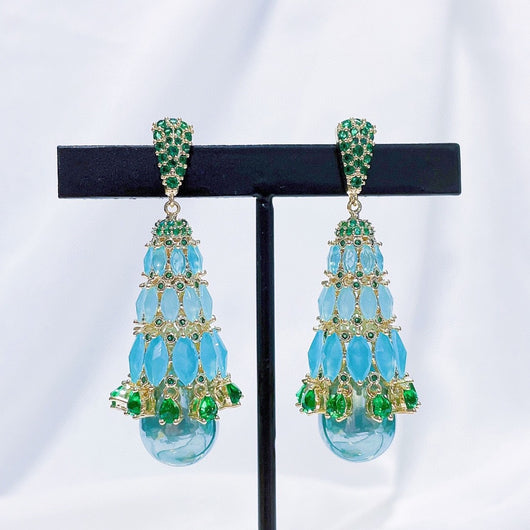 Aretes de Circonita Micro Engarzada Estilo Europeo y Americano para Mujer - Image 4
