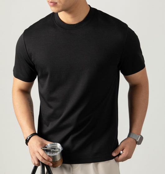 Camiseta de Algodón Mercerizado Tratado con Amoníaco Líquido para Hombre - Image 4
