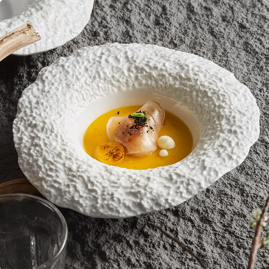 Plato Hondo de Cerámica con Diseño Sombrero de Paja - Juego de Vajilla Elegante - Image 10