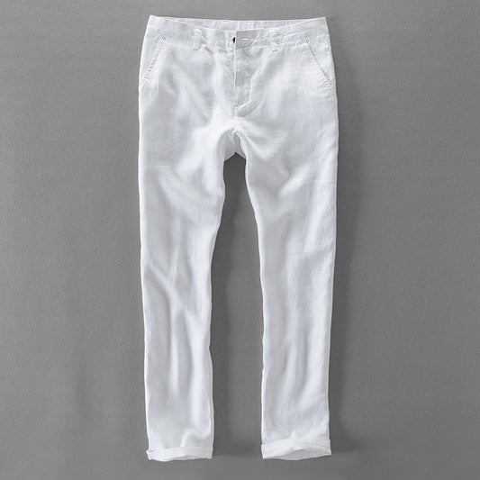 Pantalones de Lino Casual Cómodos y Transpirables