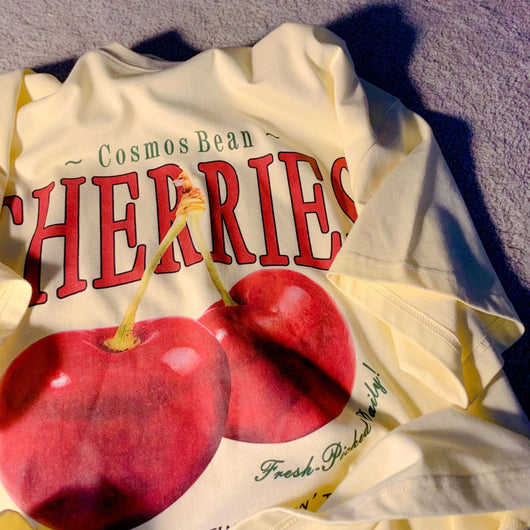 Camiseta Negra de Algodón con Estampado de Frutas para Hombre - Image 7