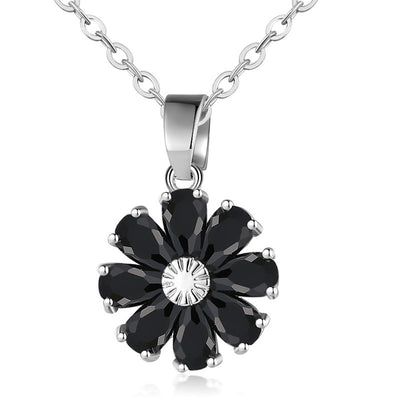 Collar y Aretes de Diamante Floral con Circón y Cobre - Image 30