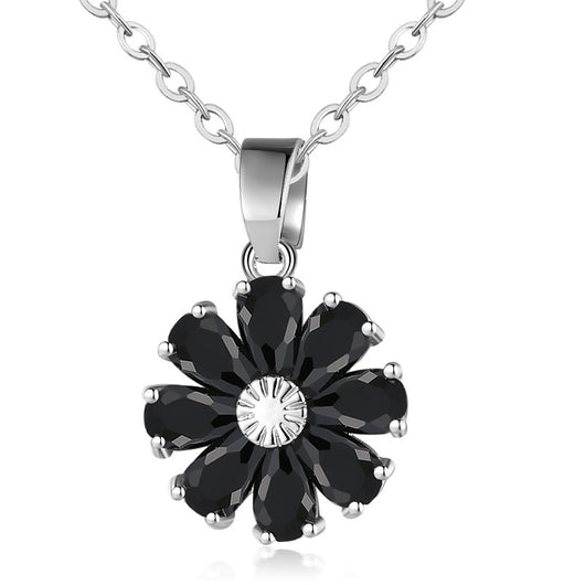 Collar y Aretes de Diamante Floral con Circón y Cobre - Image 30