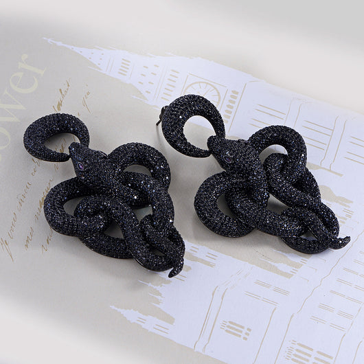 Aretes Serpiente Retorcida Ancha - Diseño Audaz y Exagerado - Image 8